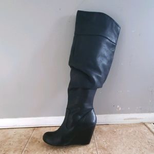 Jessica Simpson Knee High Wedge Scrunch Boot